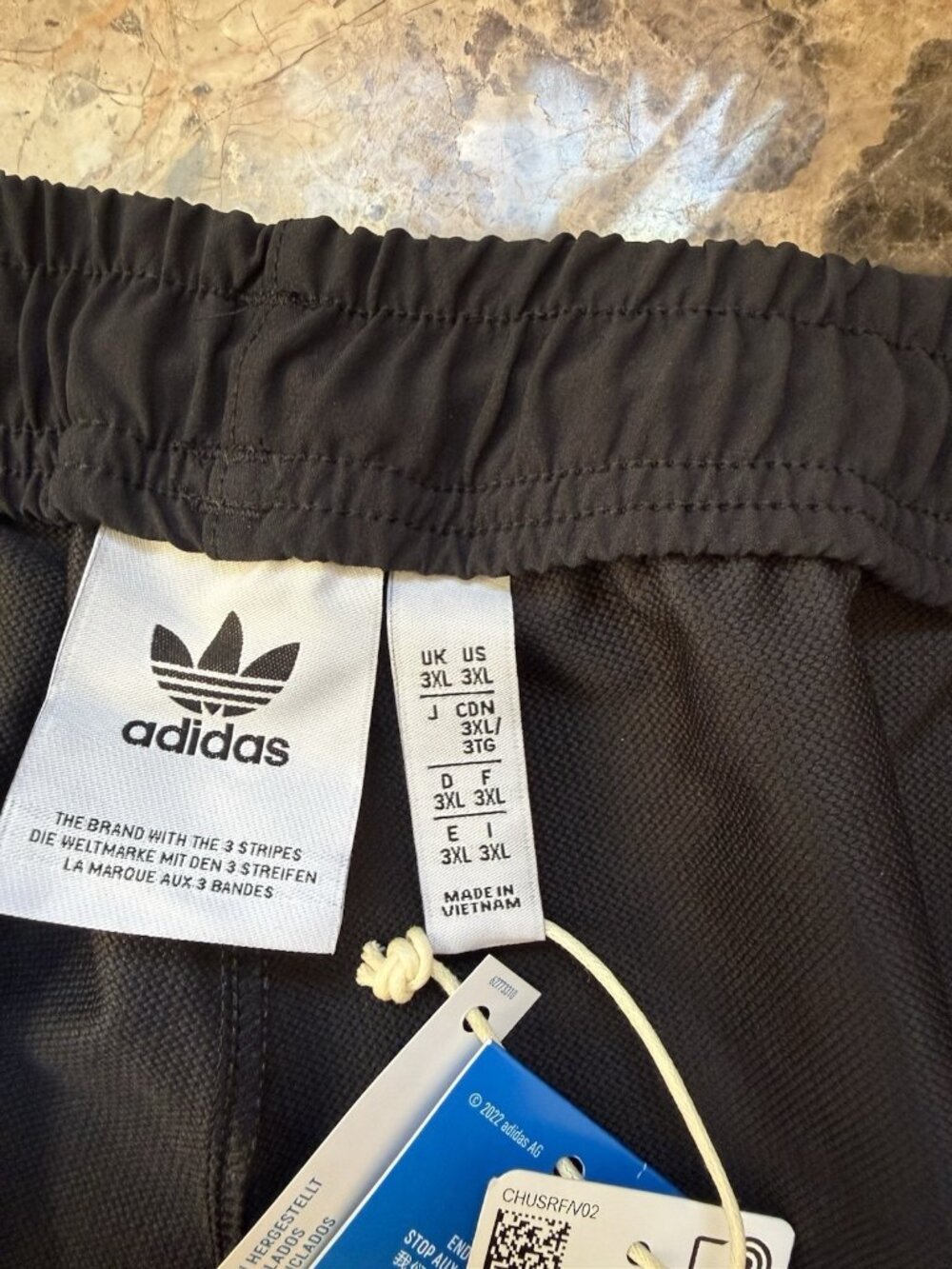 Adidas Originals Men’s 3XL High Rise Tapered Leg Track Pants Immense Navy NWT - Picture 4 of 10